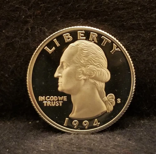 1994-S United States silver 25 cents - Washington quarter, GEM proof, KM-164b