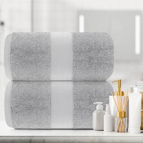 Towels Luxury Bath Sheet Towels Extra Large 35x70 Inch 2 Pack,  Highly Absorbent - Picture 70 of 115