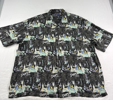 Nat Nast Silk Shirt Mens 2XL Graphic Bowling Hawaiian Rockabilly Camp