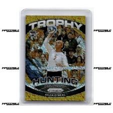 2025 Panini Texas NIL - Gold Shimmer Prizm #TH-10 Asjia O'Neal Rookie 6/10