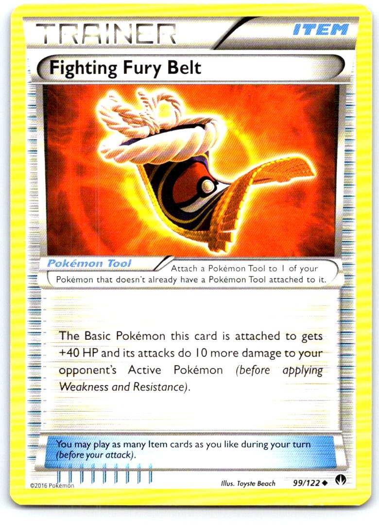 Fighting Fury Belt 99/122 Uncommon BREAKpoint Pokemon Near Mint