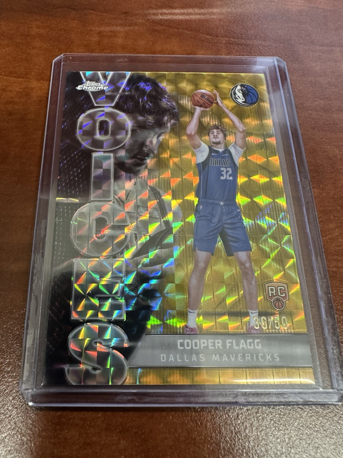 2025-26 Topps Chrome COOPER FLAGG Voices Gold GEO /50 Rookie Card #VS-6