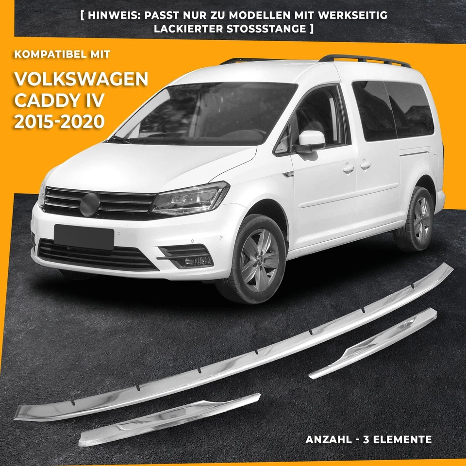 Juego para VW Caddy 2015-2020: molduras para rejilla radiador parachoques delantero Foto 2 de 4