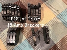 LOT of GE General Electric 15 Amp Thin Breakers USED Pre-owned