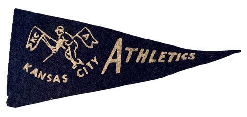 1950s Kansas City Athletics Mini Pennant 4.5” Baseball (B47) - Picture 1 of 2