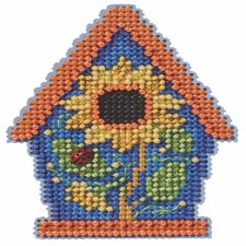 Painted Birdhouse Cross Stitch Kit Mill Hill 2026 Spring Bouquet MH182615