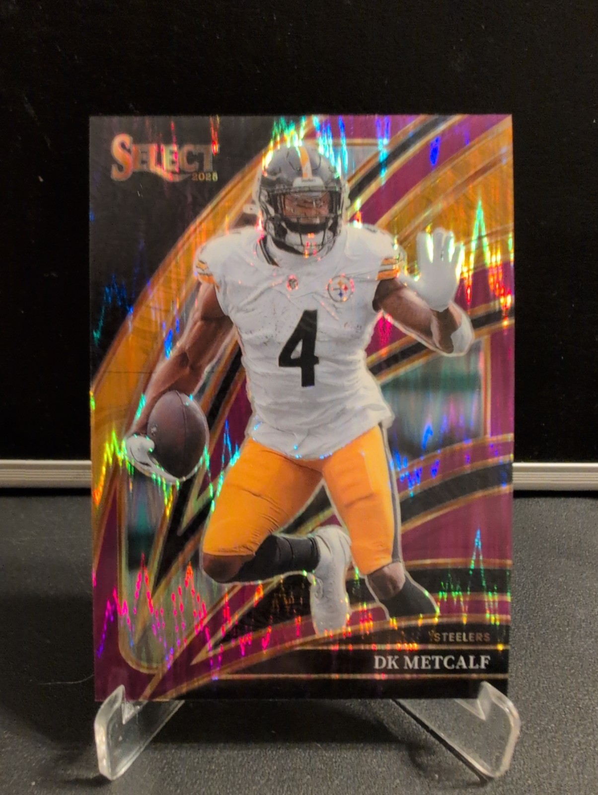 2025 Panini Select DK Metcalf Purple Prizm Shock /699 #253
