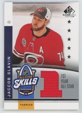 2020-21 SP Game Used NHL All-Star Skills Fabrics 1st Year Jaccob Slavin Carolina