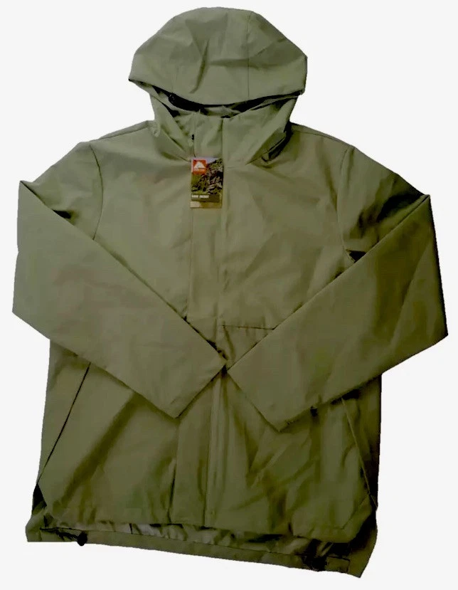 OZARK TRAIL MENS RAIN JACKET WATERPROOF MEDIUM M GREEN Quilted Lining - Image 4 of 4