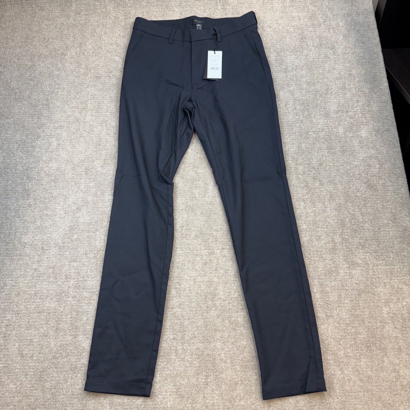 NWT New Look Men's Navy Blue 28R Plain Skinny Trouser Chinos Dress Pants