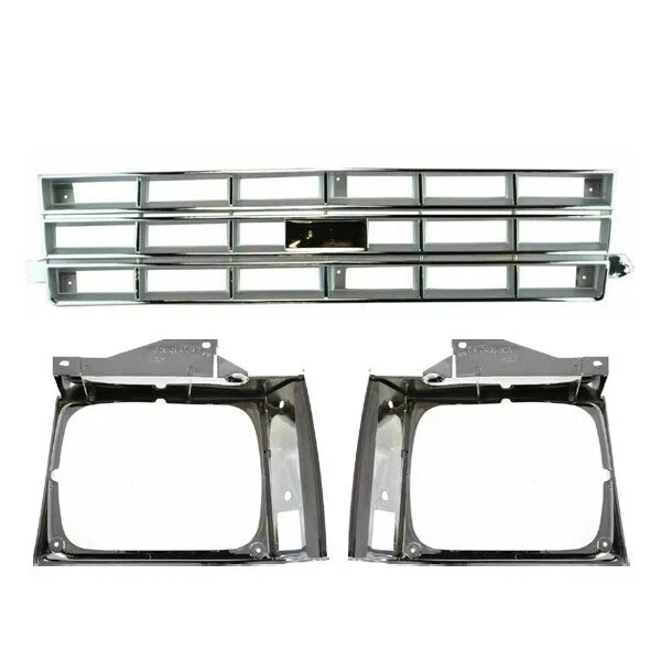 For 1983-1990 CHEVROLET S10 BLAZER & S10 PICKUP New Grill & Head Light Door Kit Foto 2 de 4
