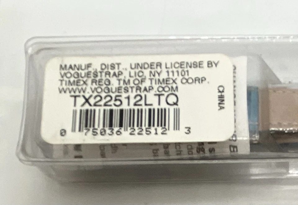 Correa de reloj TIMEX Color Colección AZUL TURQUESA Cuero 12 mm L-E-Z Barras de resorte Foto 4 de 4