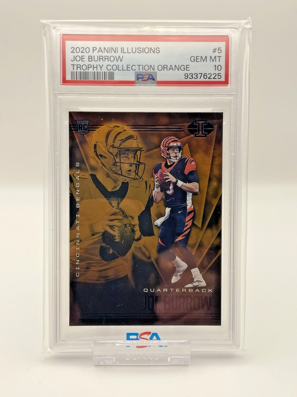 Joe Burrow Panini Illusions #5 Trophy Collection Orange