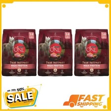 3 Pack Purina ONE True Instinct Dry Dog Food for Adults, High Protein, 3.8lb Bag