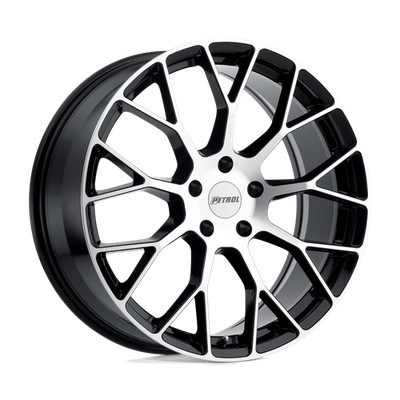 Petrol 1780P2B355120F76 Wheel Rim P2B 17x8 5x120 Gloss Black w/ Mach Cut Face