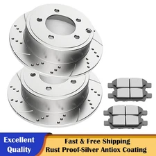 REAR Disc Rotors Brake Pads Fit Dodge Caliber Mitsubishi Lancer Jeep Compass Kit