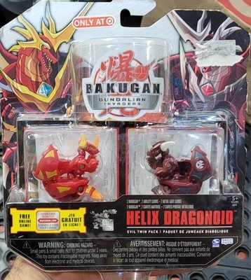 Bakugan Gundalian Invaders Helix Dragonoid Evil Twin 2-Pack Brand New 2010 NIP