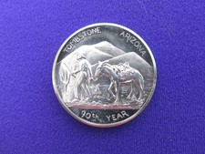 TOMBSTONE ARIZONA 1968 COMMEMORATIVE MEDAL SILVER Helldorado Days