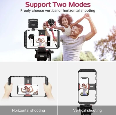 Pro Smartphone Vidéo Rig Handheld Stabilisateur iPhone - Photo 1/4