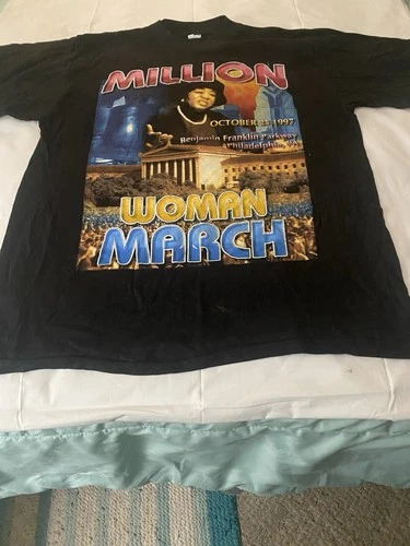 Vintage Million Woman March Shirt XXL Sisterhood Rap Tee 199 1990s vintage concert t-shirt, vintage, size XXL, single stitch, B+ condition