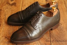 Edward Green Brown Leather Derby Shoes UK 8.5 E US 9 EU 42.5