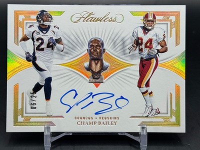 2023 Flawless Career Progressions Champ Bailey /25 Auto #CP-CB Denver Broncos