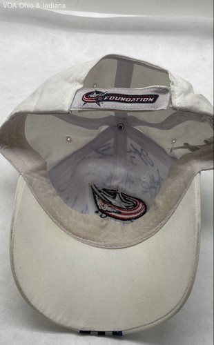 2 Columbus Blue Jackets Autographed Hats Caps Various Players - Picture 5 of 12