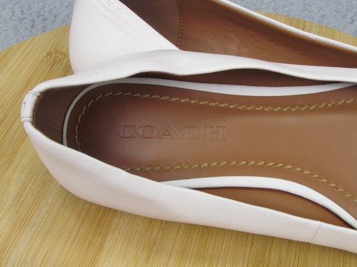 Womens Coach Size 7 Ivory Pointed Dress Ballet Flats Shoes - Picture 14 of 14