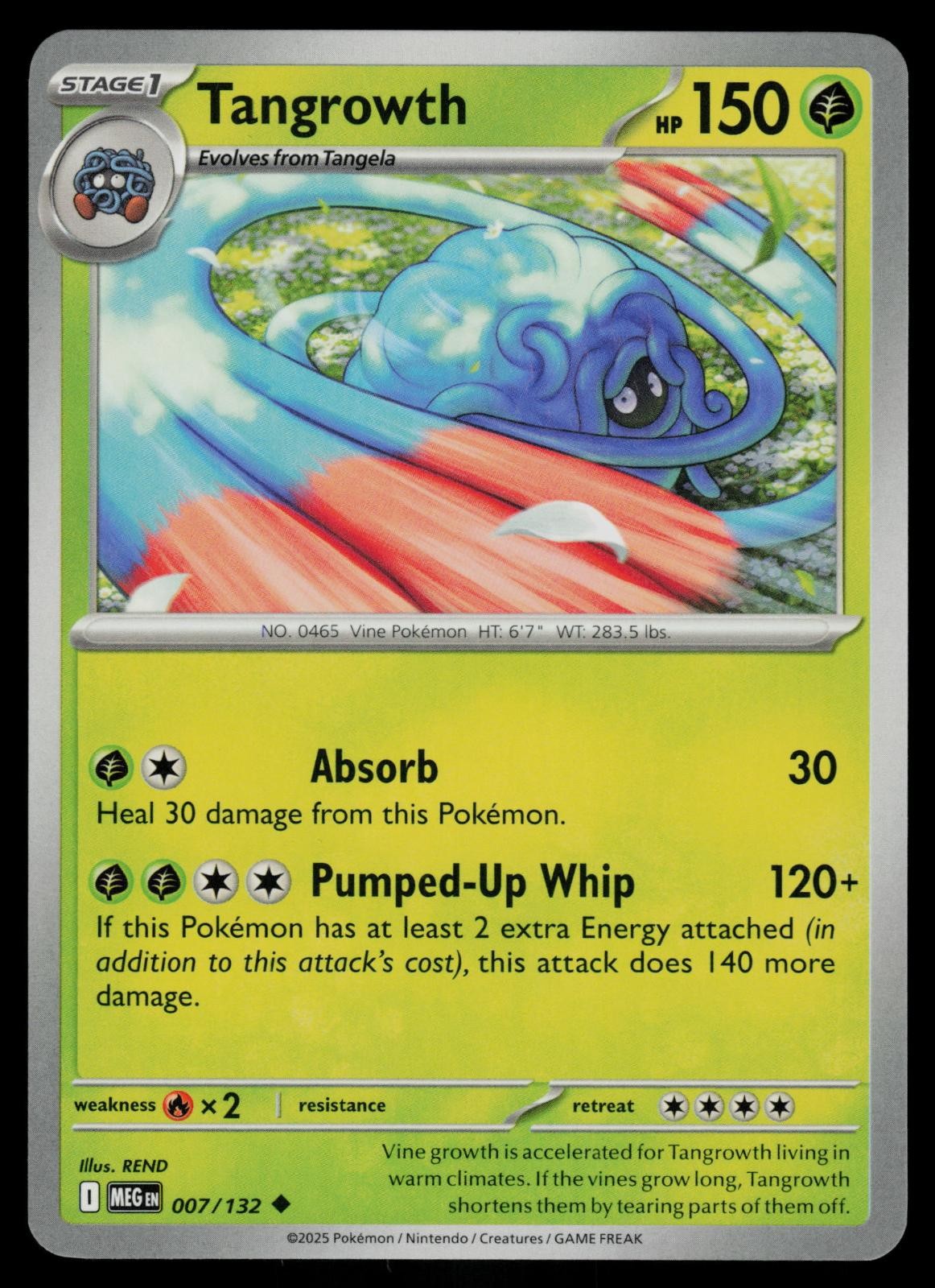 Tangrowth 007/132 Uncommon - Pokemon Mega Evolution