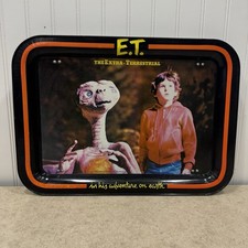 E.T. Vintage Metal Folding TV Tray 1982 Unive...