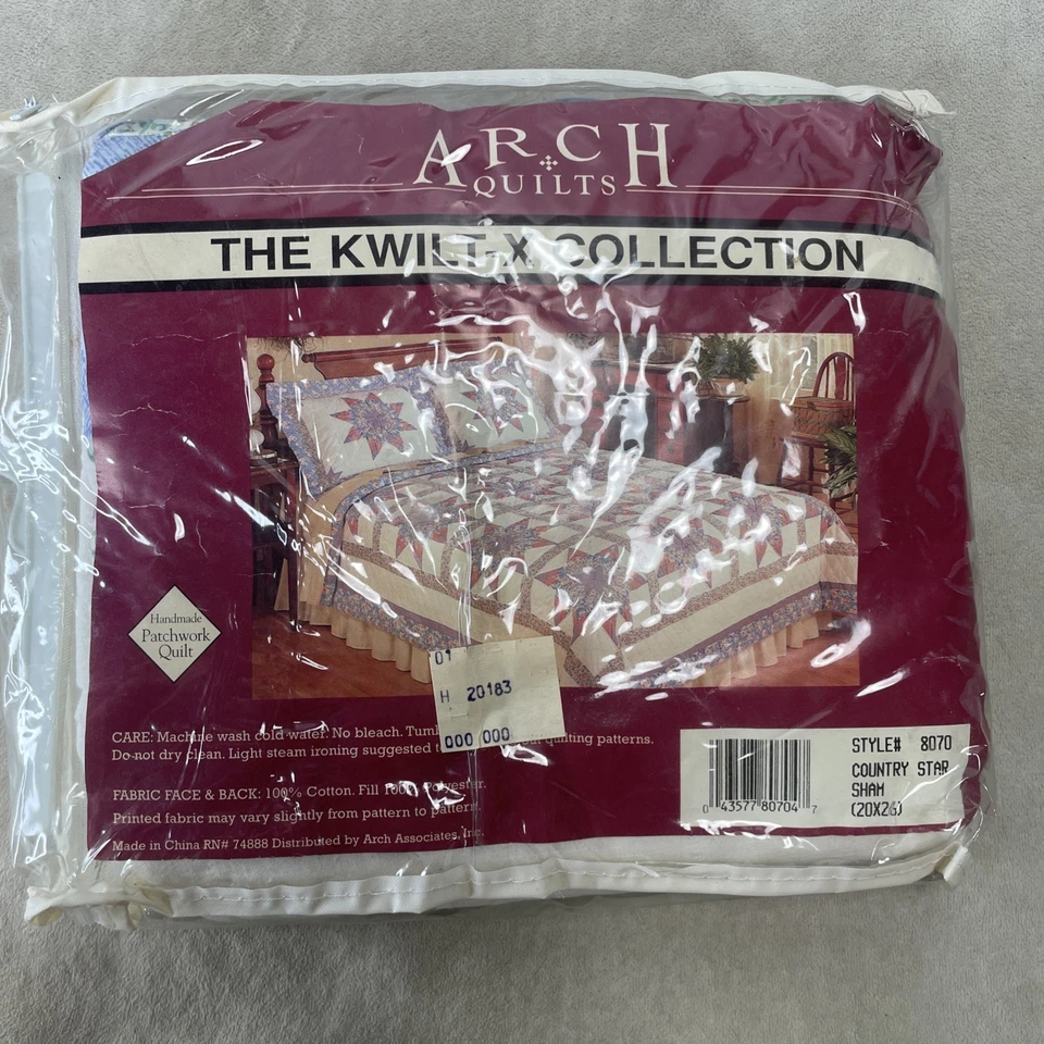 2 fundas de almohada edredones de arco de colección colección colección Kwilt-X Country Star 20x26 hechas a mano Foto 2 de 4