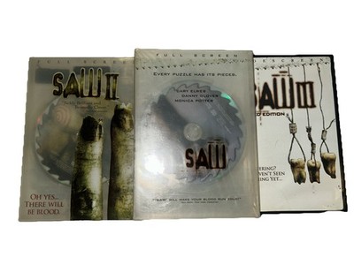 {DVD} 3 Movie Set : Saw 1 | Saw 2 | Saw 3|  [UR] Brand New , Sealed