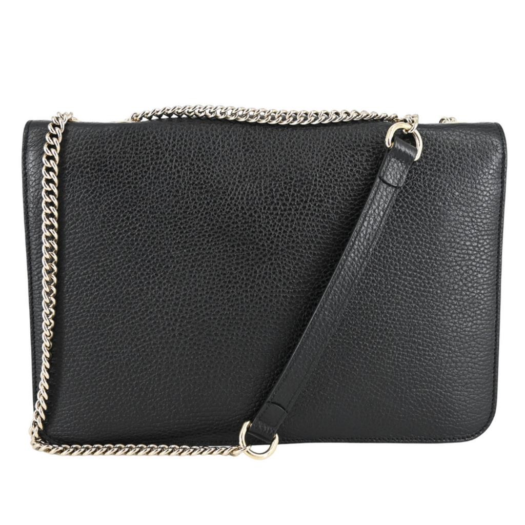 GUCCI | Interlocking G Black Leather Shoulder Bag - image 2