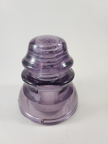 Antiker Whitall Tatum Co No 1 LILA GLAS ISOLATOR 19 Made in USA
