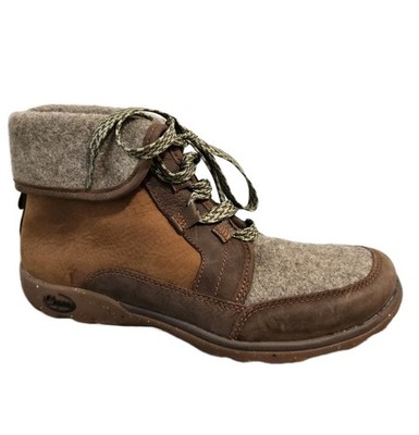 Chaco Boots Women 8.5 Barbary Chukka Brown Leather Wool Lace Up Outdoor Hiking