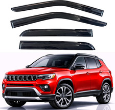 Rain Guards Fit for 2017-2026 Jeep Compass, Out-Channel Window Visors Vent Wind