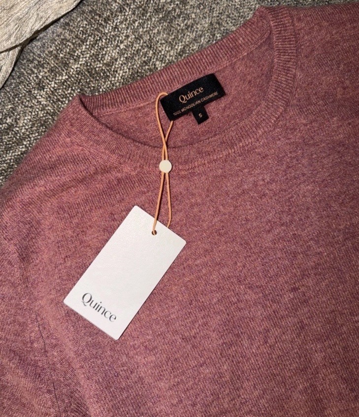 Quince 100% Mongolian Cashmere Sweater Mens Small Crewneck NWT