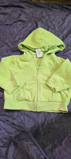 tks the kids store Girls 18-24M Green Hooded Full Zip Fleece Jacket Heart