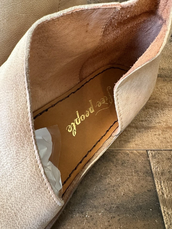 Free People Mont Blanc Asymmetrical Leather Open Toe Sandals Tan Women EU 36 - Image 3 of 4