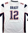 Tom Brady SIGNED New England Patriots Custom White Football Jersey w/ PSA COA