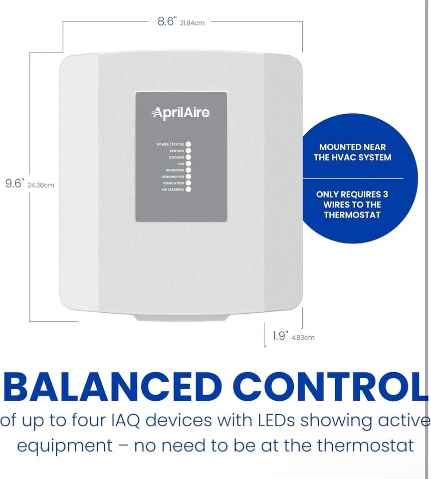 AprilAire 8910W Wi-Fi Programmable Touchscreen Thermostat with IAQ Control New - Image 2 of 4