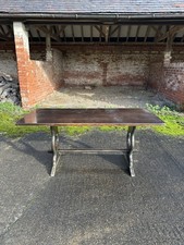Vintage Oak Refectory Country Farmhouse Traditional Rustic Dining Kitchen Table