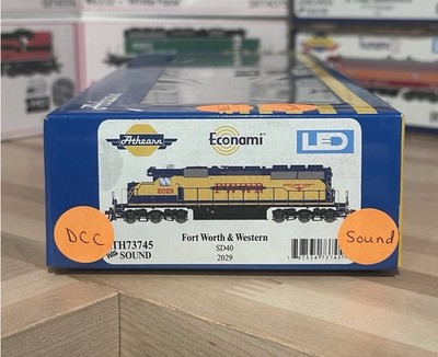 Athearn HO EMD SD40 Fort Worth & Western #2029 DCC&Sound NEW
