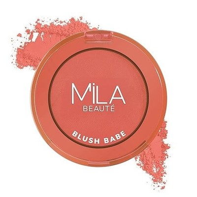 MILA BEAUTÉ Blush Babe Powder Blush | Matte Finish Long-Lasting Pigment | Easy t