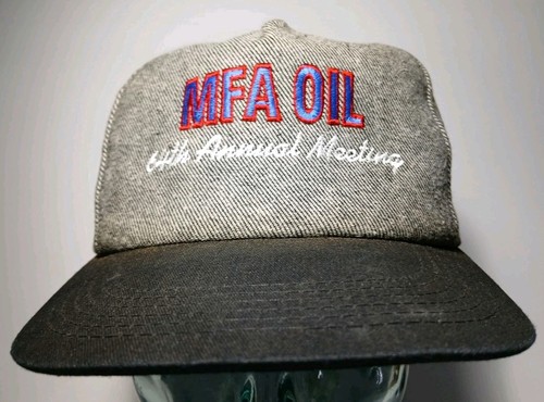 1990s Vintage MFA OIL Hat Cap DENIM SNAPBACK TRUCKER HAT CAP MADE IN USA - Bild 4 von 14