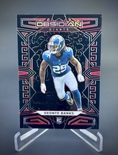 2023 Panini Obsidian Deonte Banks Red Electric Etch /8 SSP RC New York Giants 