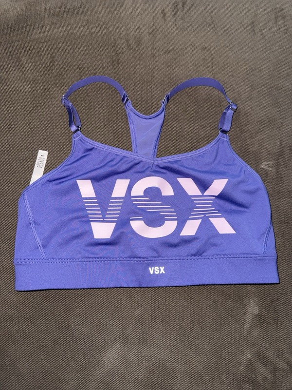 VSX Victoria's Secret Purple Sport Bra Women Medium Unpadded Adjustable Straps