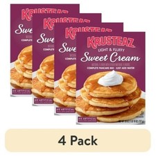  4 pack Krusteaz Sweet Cream Pancake and Waffle Mix, Light  Fluffy, 26 oz Box