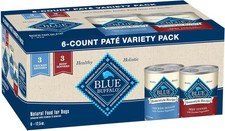 Blue Buffalo Wet Dog Food Chicken Beef Variety Pack Natural 12.5oz Cans 6ct