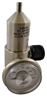 Airgas Y11-4704V15 SS Mini Gas Regulator 1.5 LPM 1200 PSI In 60 PSI Out